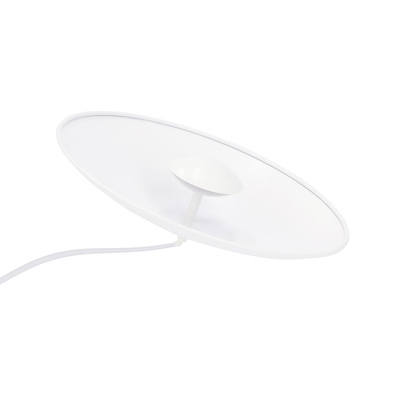 Lampa wisząca LUND 34 cm minimalistyczna – biały klosz talerz - skandynawska lampa nad stół LED