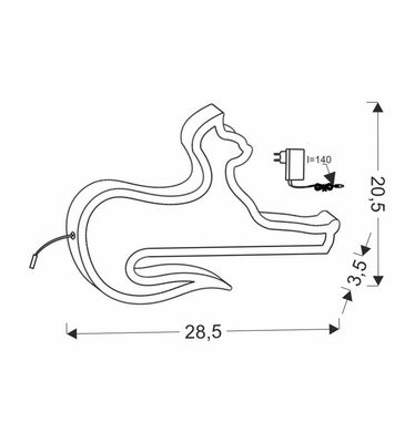 CAT LED-TISCHLAMPE FÜR KINDER IQ KIDS SCHWARZ