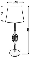 Lampe de table Candellux Rosette 41-99580 E14 Ab. Orange