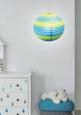 Paper lampshade blue-green ball 50cm Cocoon Candellux 70-16556