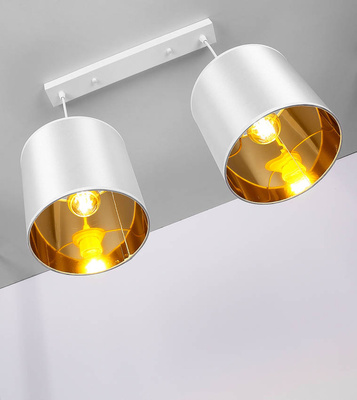 Lampa suspendata banda alba 2xE27 Atlanta 32-00644