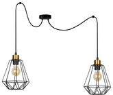 Lampă suspendată negru și auriu 2 Primo P 32-00286