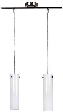 Lampa wisząca Magic podwójna tuba na belce do salonu G9 Candellux