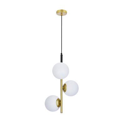 Hanging lamp matt gold 3 Duo 33-01276