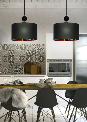 Lampe suspendue cuivre noir Melba 31-39385