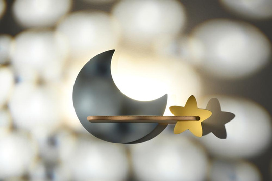 Applique LED 5W pour enfant gris lune lune Candellux 21-75574