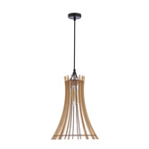 ECO 7 LAMPA WISZĄCA 1X40 E27 ABAŻUR DREWNIANY