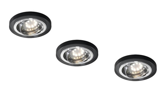 Set de trei Candellux Ss-15 Black Fara Becuri