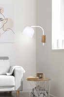 Wandleuchte weiße Wandleuchte 40W E27 verstellbar Rupi Candellux 21-75482
