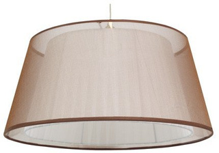 Lampa wisząca z abażurem Charlie brązowa pojedyncza nowoczesna do salonu