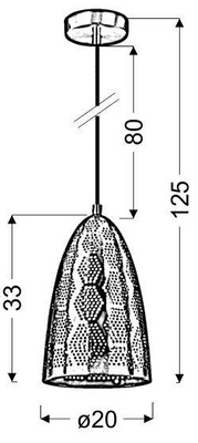 Lampa sufitowa wisząca 1X60W E27 ażurowy biały BENE 31-70593