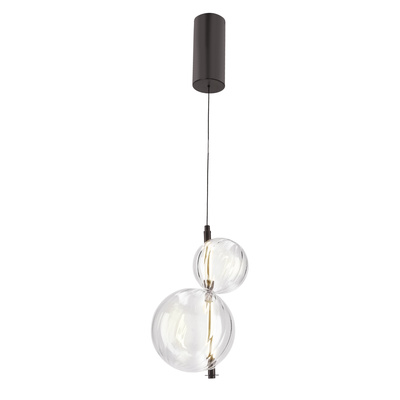 PLAYA Pendelleuchte schwarz 10W LED 3000K klarer Schirm