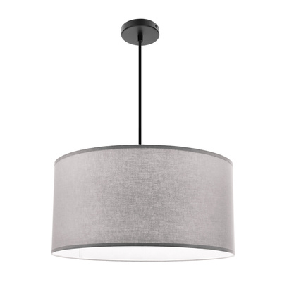 Lampa wisząca z abażurem Shanti szary do salonu i sypialni