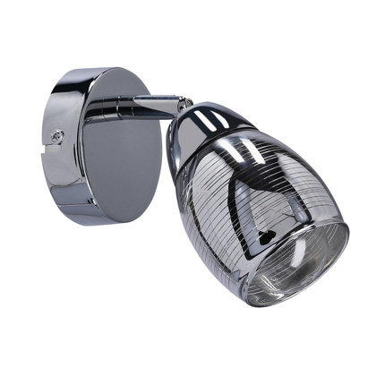 Virginia lamp chrome applique murale 1x10w e14 abat-jour miroir 91-14009