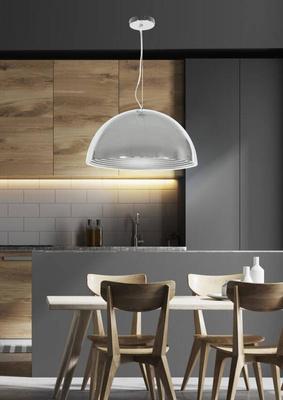 Metall-Hängelampe 30 cm Chrom Dorada 31-26361