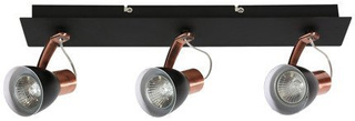 Lampa ścienna listwa 3X50W GU10 czarny/miedź MARKUS 93-35608-M