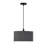 Lampa wisząca Maloto z abażurem walec pojedyncza do sypialni E27 czarna