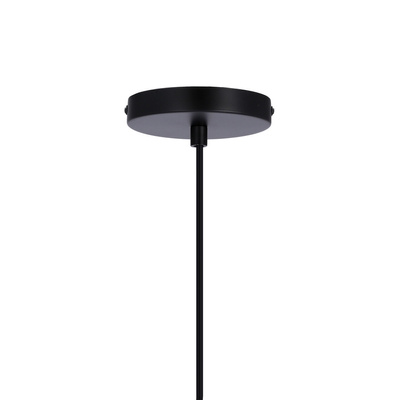 Lampa wisząca CORDEL elegancka - czarna z białym kloszem kulką - nowoczesne oświetlenie salonu i łazienki 1x G9 LED