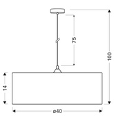 Lampa sufitowa wisząca candellux brown 31-72931 e27 brązowy