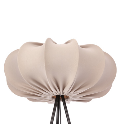 Floor lamp CAFEE with beige frappe shade 52 cm standing lamp in Scandinavian style E27