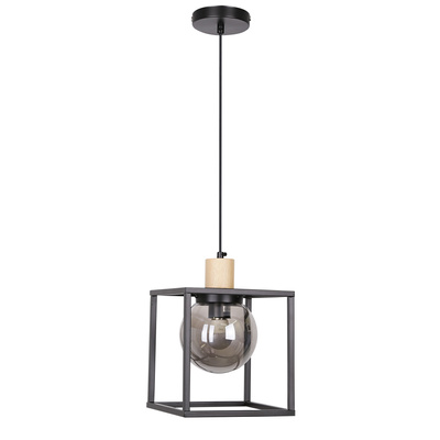 Lampa wisząca czarna metalowa dymiona Retro 2 31-00743
