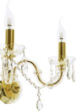 Doppelte goldene Wandleuchte mit Kristallen Maria Teresa Candellux 22-94592