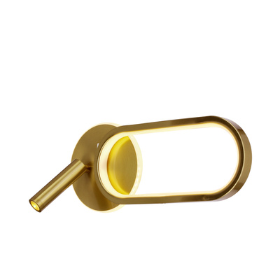 MONET lampa kinkiet owal złoty 13W LED 3000K, 4000K, 6000K klosz biały 22-35684