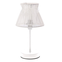 SIGALEA lampka stołowa biały 1x40W E14 abażur biały