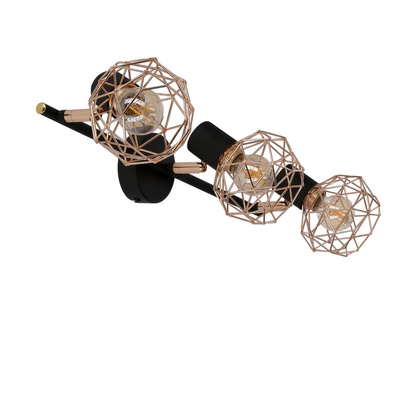 Applique de plafond triple bande abat-jour en cuivre noir Acrobat 93-22219