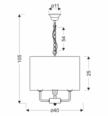 PACIFICA lampa wisząca czarny 3x40W E14 abażur złoty