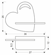 Blaue Regalwandleuchte HEART LED 5W 4000K IQ KIDS