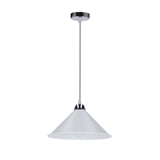 Avola hanging lamp chrome e27 with white shade 31-20710