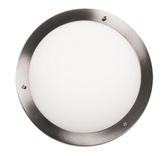 Runde Badezimmer-Deckenleuchte aus satiniertem Nickel IP44 Aquila 12-84180