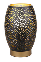 Lampe de table ajourée noire et dorée Venus 41-78315