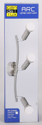 Wandlampenleiste 3X40W E14 satiniertes Nickel ARC 93-63465