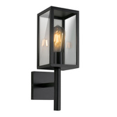 Hosta lampa ogrodowa kinkiet górny 19x38cm sztyca czarny 1x60W E27 IP44