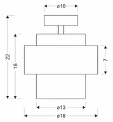 Spiega lampa sufitowa czarny+satyna nikiel 1x60W E27 klosz dymiony
