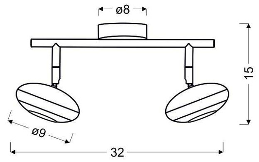 Applique bande 2X6W LED SKIPPER 92-67562