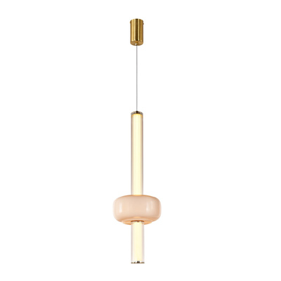 PURA S lampă suspendată 15W LED 3000K abajur transparent alb