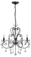 Lampa wisząca czarna z kryształkami 5xE14 Aurora 35-73730