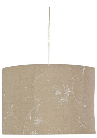 Lampa wisząca Farm z abażurem biała pojedyncza do sypialni E27