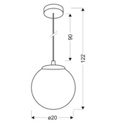 Lampa sufitowa wisząca 1xE27 róż/złoto GAZE 31-43085