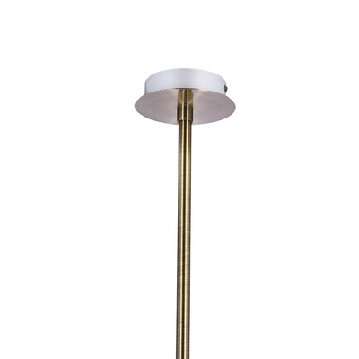 Lampa suspendata Lentini patina 5x40w g9 cu abajur chihlimbar