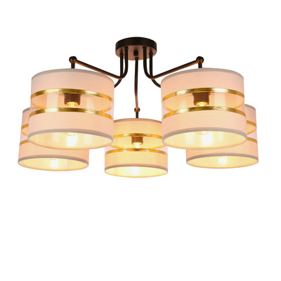 Plafonnier blanc/chrome 5xE27 Andy 35-00521
