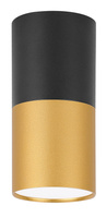 Ceiling lamp black and gold 1xGU10 Tube 12cm 2281728