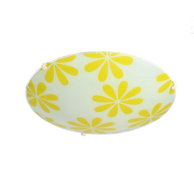 Plafoniera alb galben cu flori 30cm Lucy 13-95308