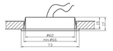 G4 MS-05 Candellux 2208140 luminaire d'escalier carré doré satiné