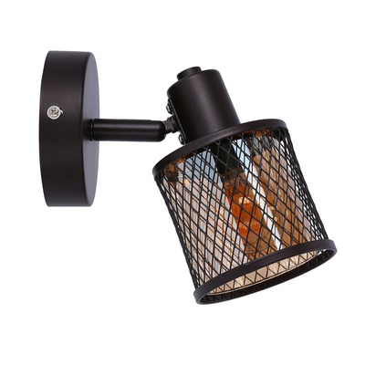 Applique café or avec abat-jour ambre 1xE14 Canabera Candellux 91-81377