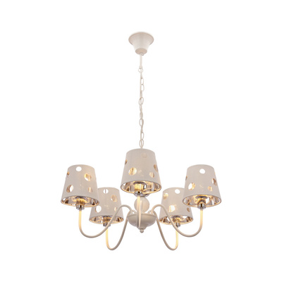 Żyrandol biały lampa wisząca 5xE14 Batley Ledea 50205110
