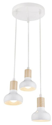 Plafonnier suspendu blanc sur plaque 3x40W Puerto Candellux 33-62635